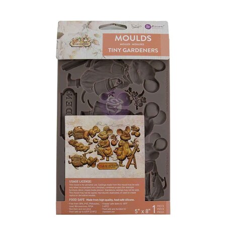 Prima Marketing Homegrown 5x8 Inch Decor Moulds Tiny Gardeners by The 3 Girls Tale (683528)