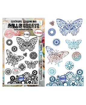 Aall and Create Cercle De Couleurs A6 Stamp Sets Papillons by Azoline (AALL-TP-1462)