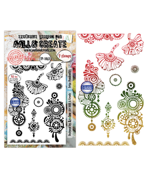 Aall and Create Cercle De Couleurs A6 Stamp Sets Frise Pendentifs by Azoline (AALL-TP-1461)