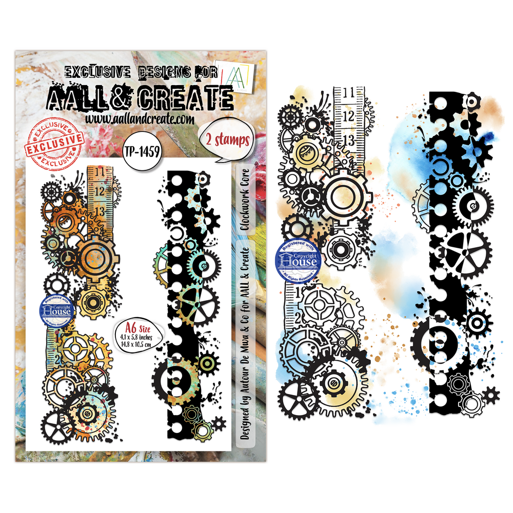 Aall and Create Gearlight Core A6 Stamp Sets Clockwork Core by Autour De Mwa & Co (AALL-TP-1459)