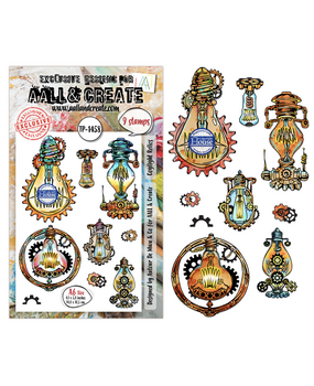 Aall and Create Gearlight Core A6 Stamp Sets Coglight Relics by Autour De Mwa & Co (AALL-TP-1458)