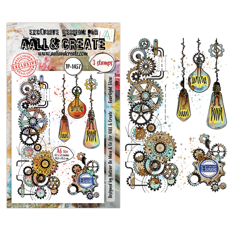 Aall and Create Gearlight Core A6 Stamp Sets Gearlight Glow by Autour De Mwa & Co (AALL-TP-1457)