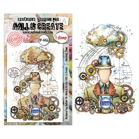 Aall and Create Gearlight Core A6 Stamp Sets Faceless Time by Autour De Mwa & Co (AALL-TP-1456)
