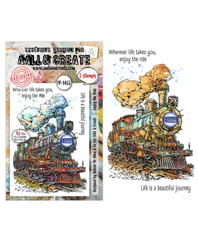 Aall and Create Gearlight Core A6 Stamp Sets Enjoy the Ride by Autour De Mwa & Co (AALL-TP-1455)