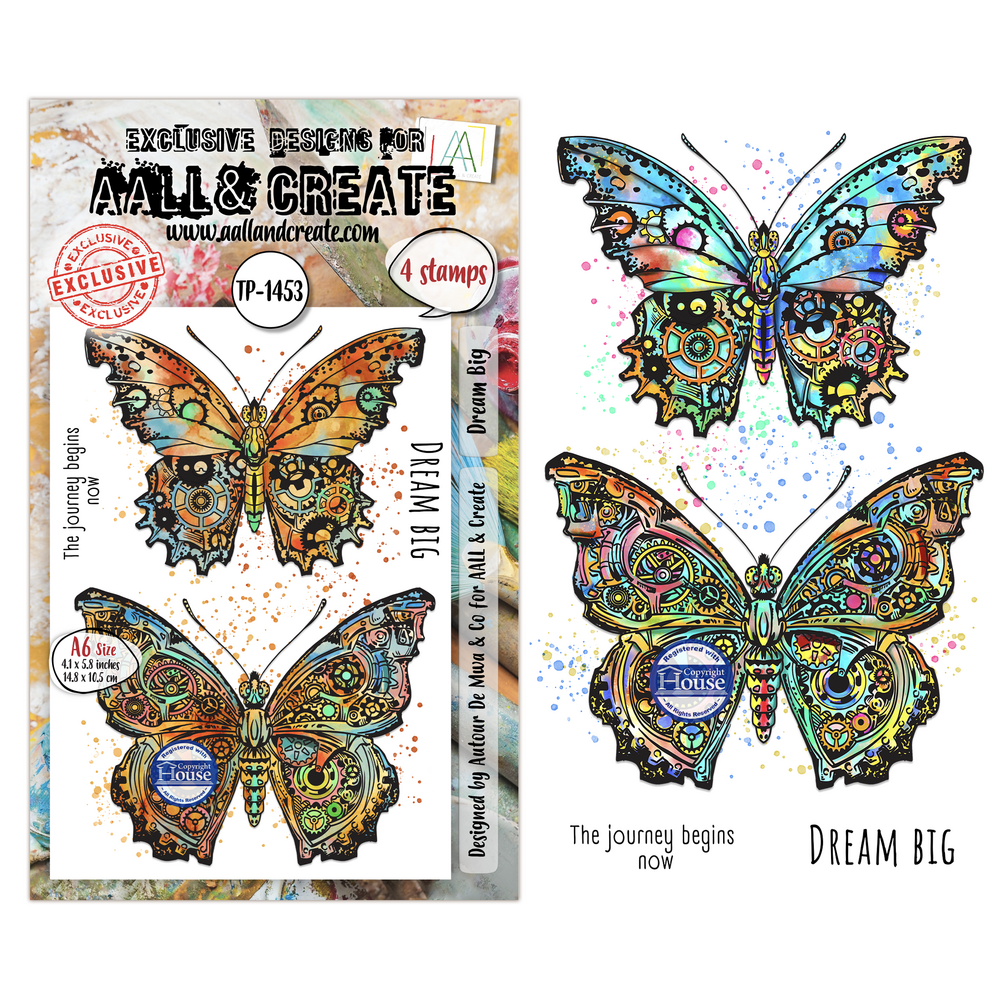 Aall and Create Gearlight Core A6 Stamp Sets Dream Big by Autour De Mwa & Co (AALL-TP-1453)