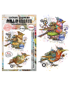 Aall and Create Gearlight Core A6 Stamp Sets Gearfeather by Autour De Mwa & Co (AALL-TP-1452)