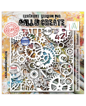 Aall and Create Steamheart Field 6x6 Inch Stencil Steamheart by Autour De Mwa & Co (AALL-PC-270)