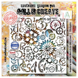 Aall and Create Steamheart Field 6x6 Inch Stencil Clockspire by Autour De Mwa & Co (AALL-PC-269)