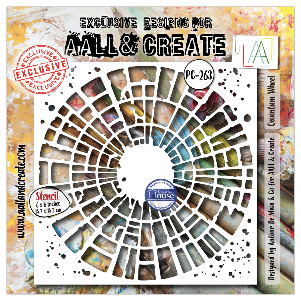 Aall and Create Steamheart Field 6x6 Inch Stencil Bubble Field by Autour De Mwa & Co (AALL-PC-263)