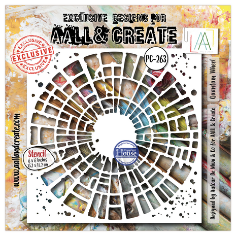 Aall and Create Steamheart Field 6x6 Inch Stencil Bubble Field by Autour De Mwa & Co (AALL-PC-263)