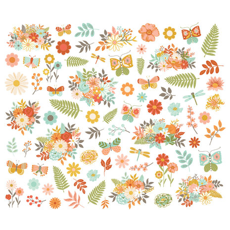 Simple Stories Open Road Floral Bits & Pieces (27121)