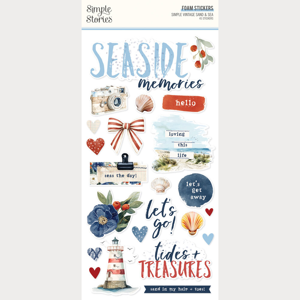 Simple Stories Simple Vintage Sand & Sea Foam Stickers (26930)
