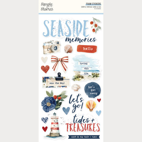 Simple Stories Simple Vintage Sand & Sea Foam Stickers (26930)