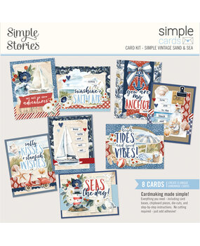 Simple Stories Simple Vintage Sand & Sea 12x12 Inch Simple Cards Kit (26934)