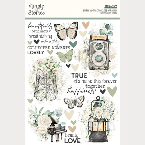 Simple Stories Simple Vintage Timeless Harmony Rub Ons (27029)