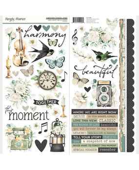 Simple Stories Simple Vintage Timeless Harmony Cardstock Stickers Icons (27002)