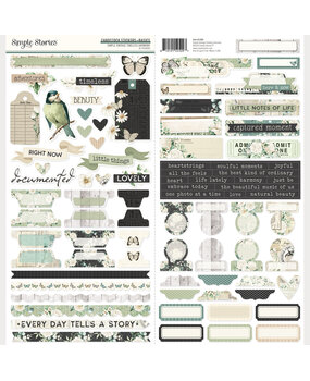 Simple Stories Simple Vintage Timeless Harmony Cardstock Stickers Basics (27003)