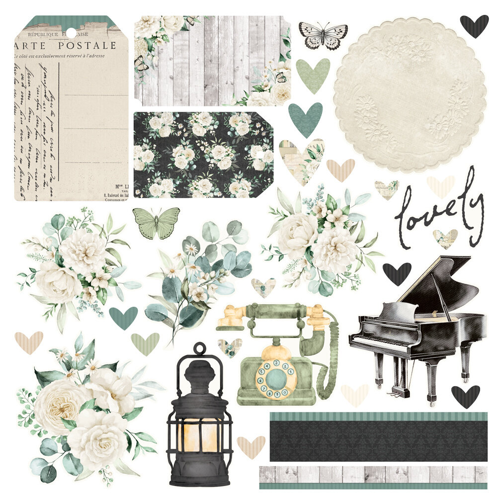Simple Stories Simple Vintage Timeless Harmony 12x12 Inch Simple Cards Kit (27035)