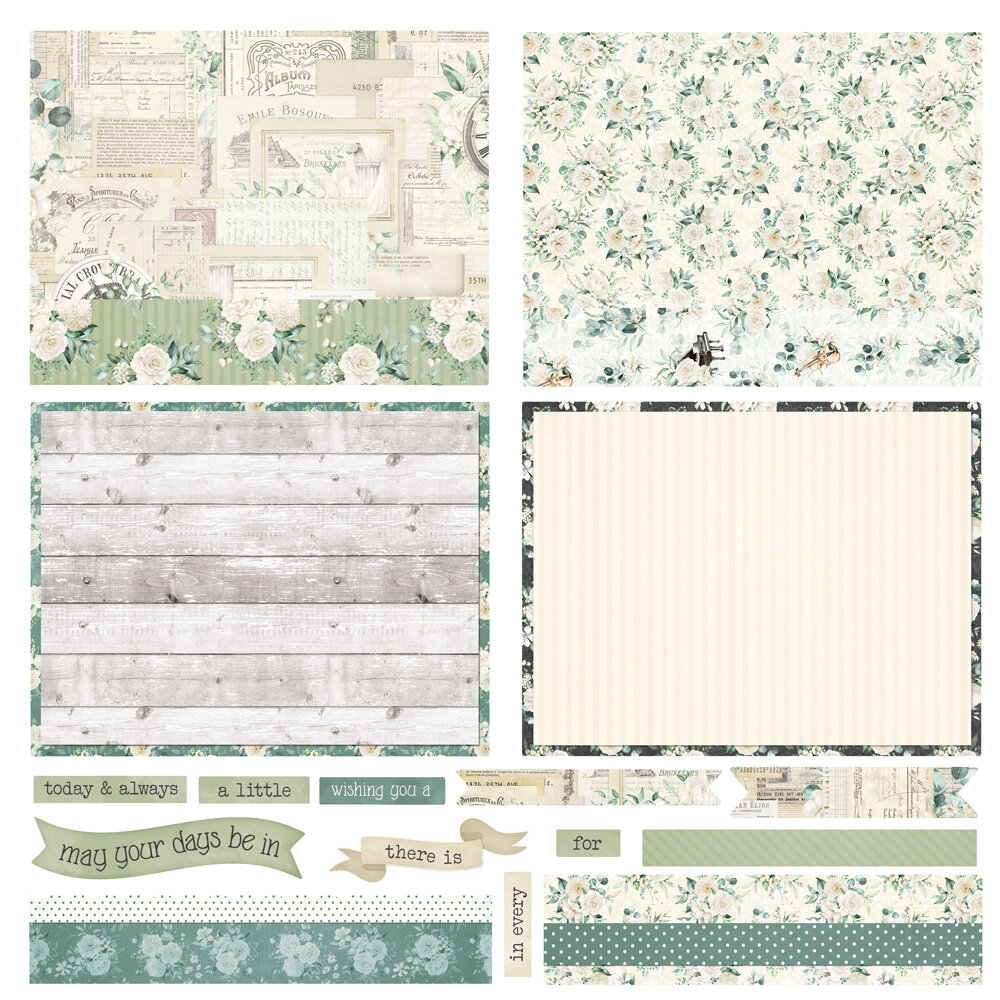 Simple Stories Simple Vintage Timeless Harmony 12x12 Inch Simple Cards Kit (27035)