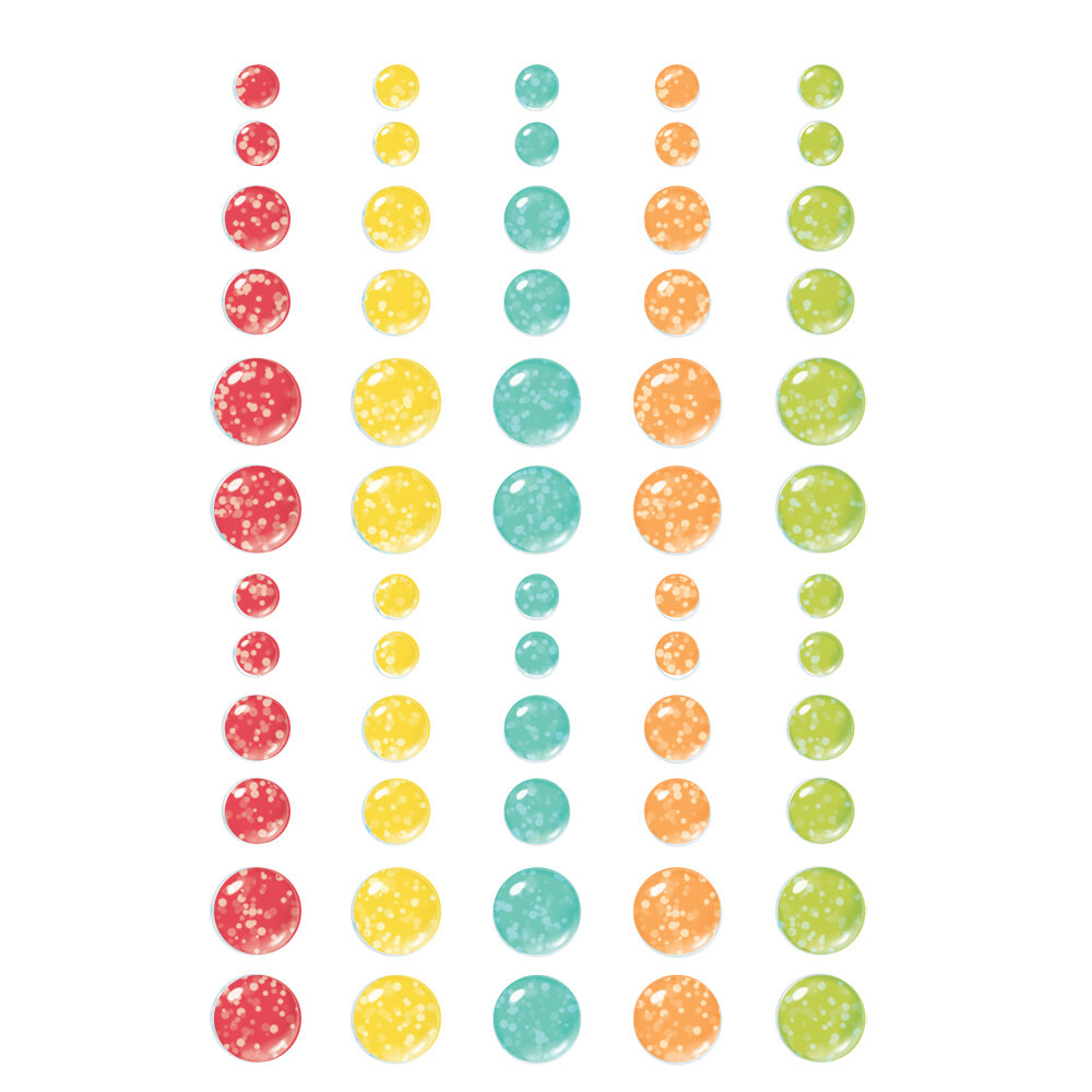 Simple Stories Sweet Summertime Glitter Enamel Dots (26824)