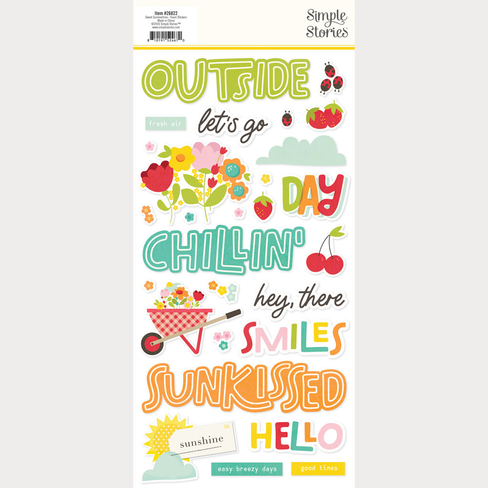 Simple Stories Sweet Summertime Foam Stickers (26822)
