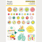 Simple Stories Sweet Summertime Decorative Brads (26823)
