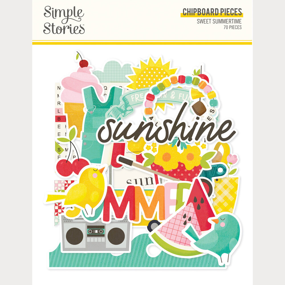 Simple Stories Sweet Summertime Chipboard Pieces (26818)