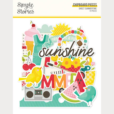 Simple Stories Sweet Summertime Chipboard Pieces (26818)