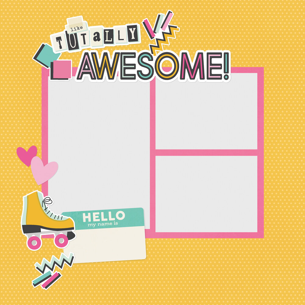 Simple Stories Totally 80's Pages Pieces (26713)