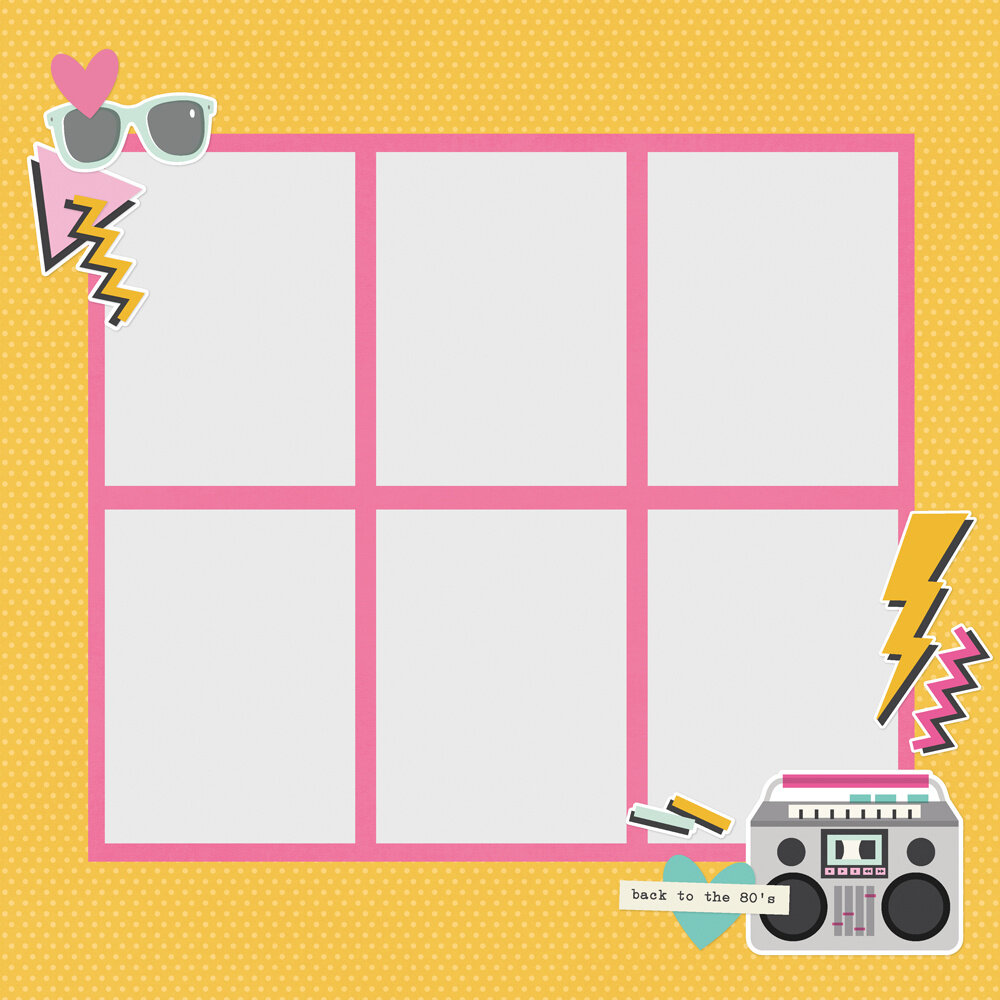 Simple Stories Totally 80's Pages Pieces (26713)