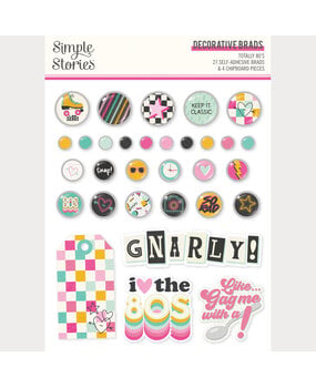 Simple Stories Totally 80's Decorative Brads (26711)