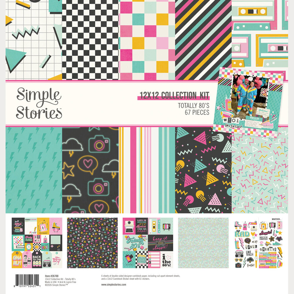 Simple Stories Totally 80's Collection Kit (26700)