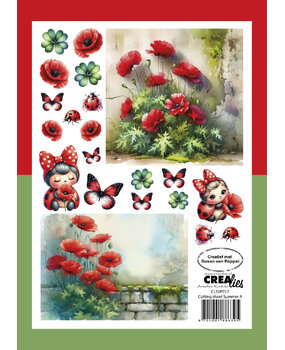 Crealies Cutting Sheets Papier Knipvel Zomer A (8pcs) (CLSVP017)