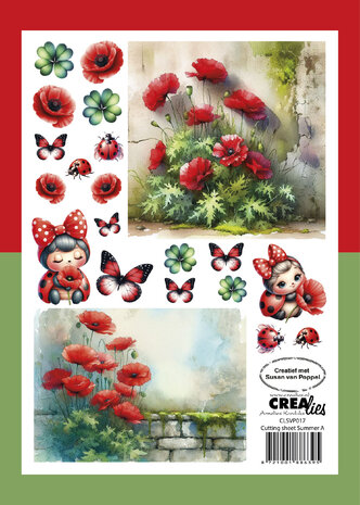 Crealies Cutting Sheets Papier Knipvel Zomer A (8pcs) (CLSVP017)