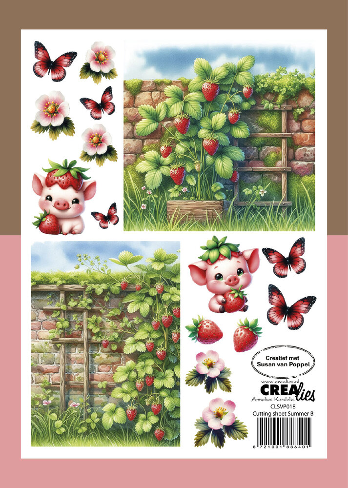 Crealies Cutting Sheets Summer B (8pcs) (CLSVP018)