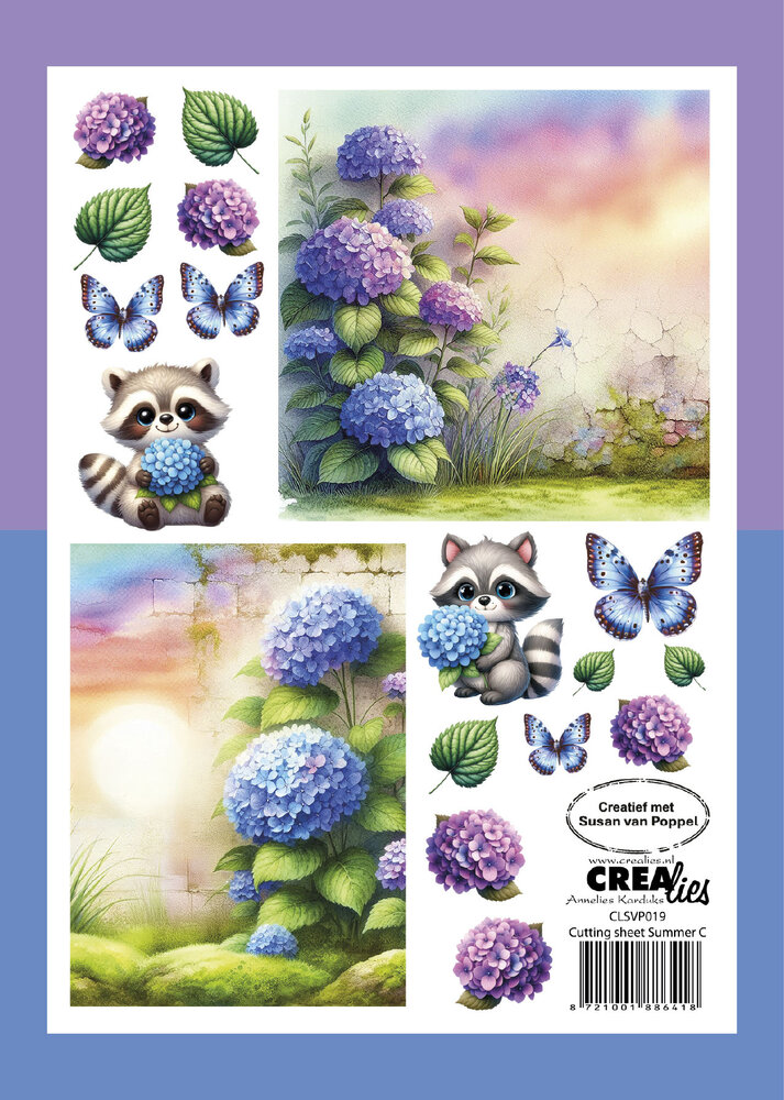 Crealies Cutting Sheets Papier Knipvel Zomer C (8pcs) (CLSVP019)