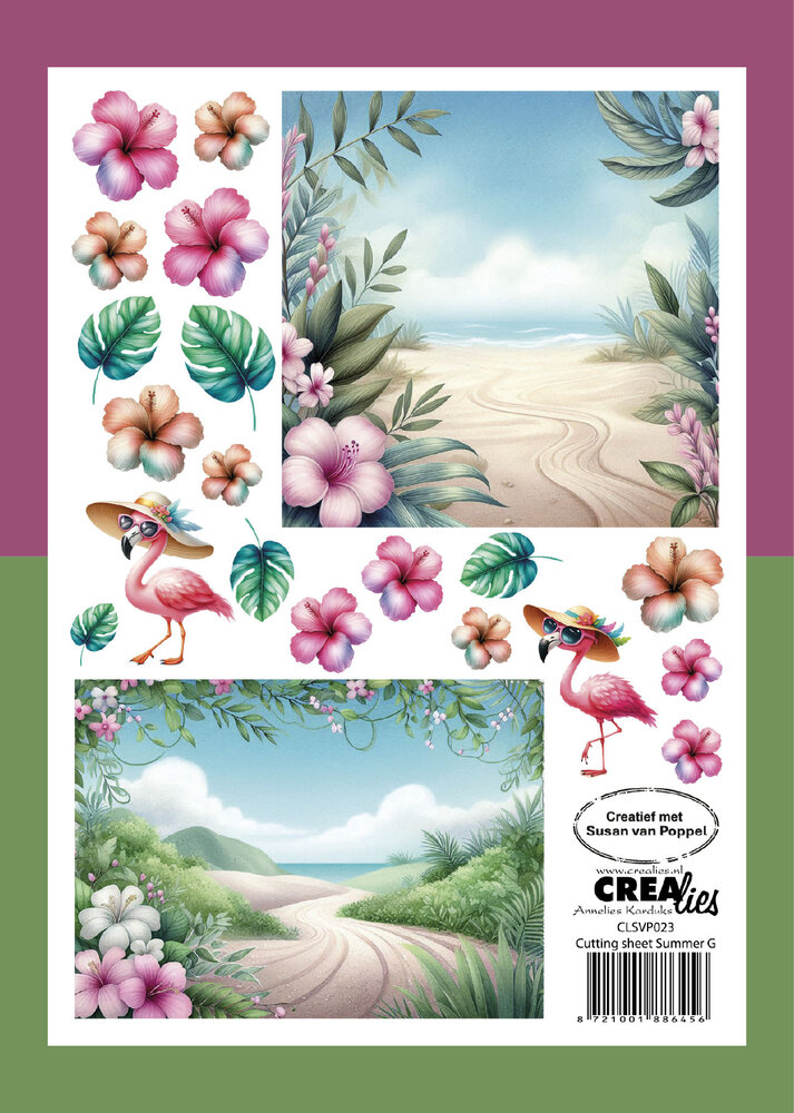Crealies Cutting Sheets Papier Knipvel Zomer G (8pcs) (CLSVP023)