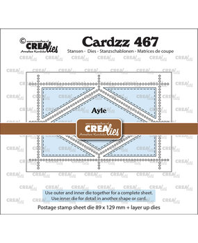 Crealies Cardzz Stansen Postzegelvel Ayle (rechthoek met wyber) (CLCZ467)