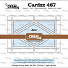 Crealies Cardzz Dies Postage Stamp Sheet Ayle (rectangle with diamond) (CLCZ467)