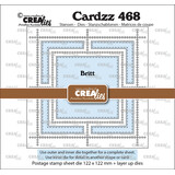 Crealies Cardzz Dies Postage Stamp Sheet Britt (square with square) (CLCZ468)