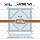Crealies Cardzz Dies Postage Stamp Sheet Deepti (square with twisted square) (CLCZ470)
