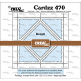 Crealies Cardzz Stansen Postzegelvel Deepti (vierkant met gedraaid vierkant) (CLCZ470)