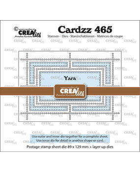 Crealies Cardzz Dies Postage Stamp Sheet Yara (rectangle with rectangle) (CLCZ465)