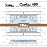 Crealies Cardzz Dies Postage Stamp Sheet Zoey (rectangle with oval) (CLCZ466)