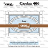 Crealies Cardzz Dies Postage Stamp Sheet Zoey (rectangle with oval) (CLCZ466)