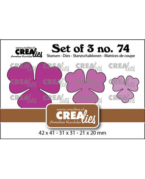 Crealies Set Van 3 Stansen No. 74 Bloemen 30 (CLSet74)