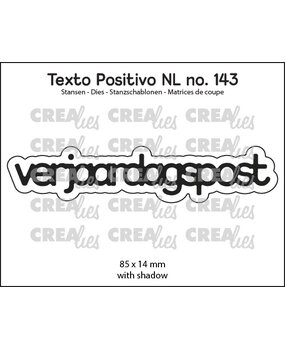 Crealies Texto Positivo Stansen Dutch Verjaardagspost (POSNL143)