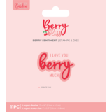 Crafter's Companion Berry Bliss Stamp & Die Berry Sentiment by Nature's Garden (NG-BB-STD-BESE)