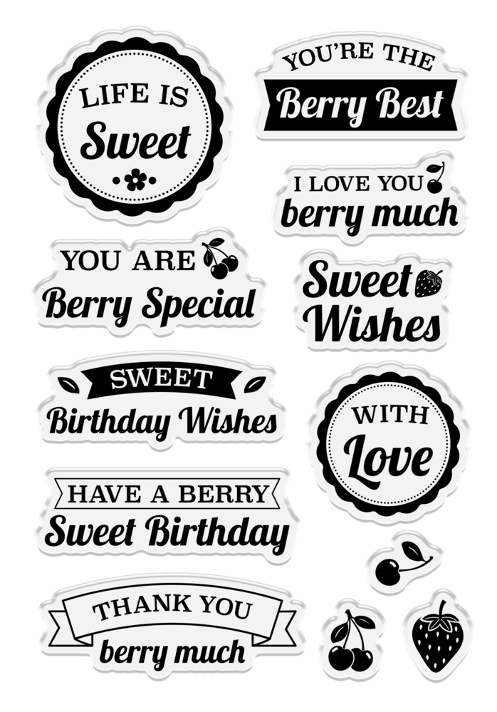 Crafter's Companion Berry Bliss Photopolymer Stamp Sweet Wishes by Nature's Garden (NG-BB-STP-SWWI) Crafter's Companion Berry Bliss Photopolymer Stamp Sweet Wishes by Nature's Garden (NG-BB-STP-SWWI)
