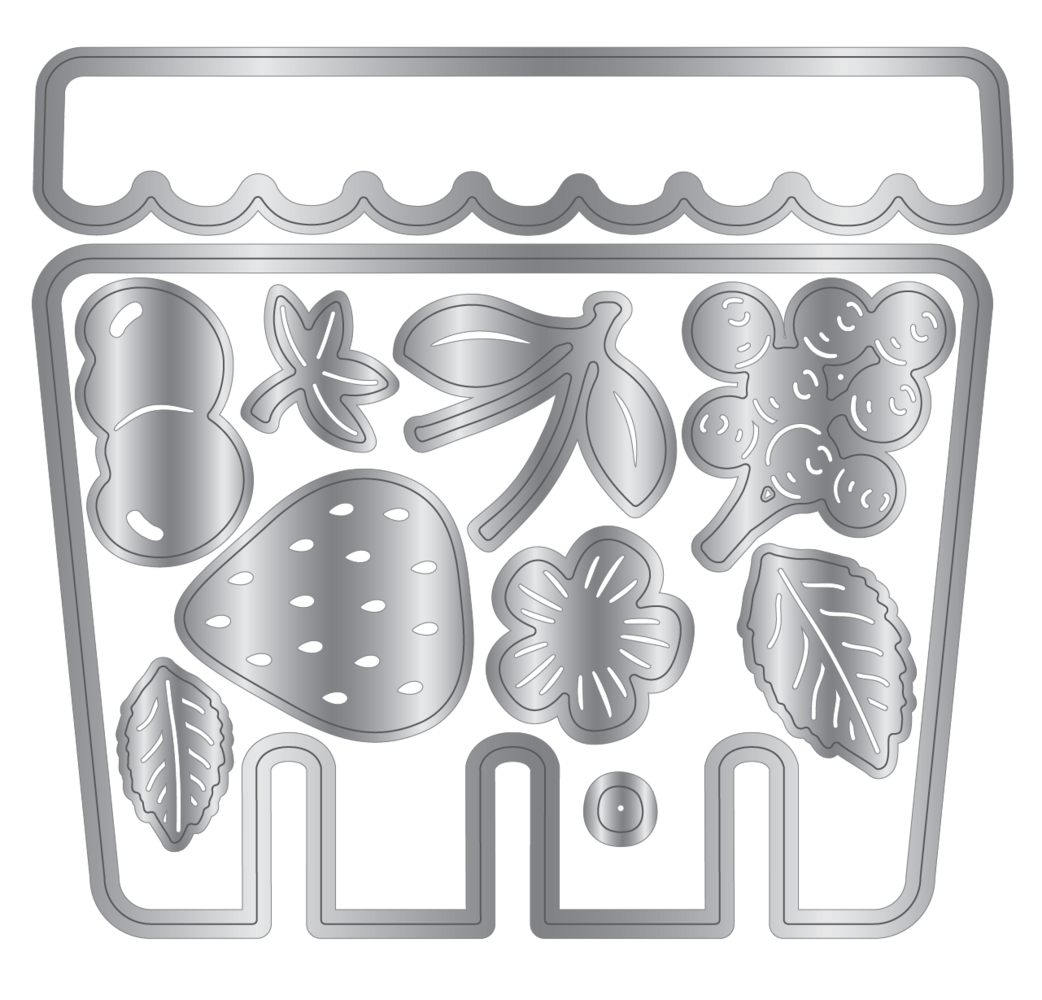 Crafter's Companion Berry Bliss Metal Die & Stencil Berry Basket by Nature's Garden (NG-BB-MD-STEN-BEBA) Crafter's Companion Berry Bliss Metal Die & Stencil Berry Basket by Nature's Garden (NG-BB-MD-STEN-BEBA)
